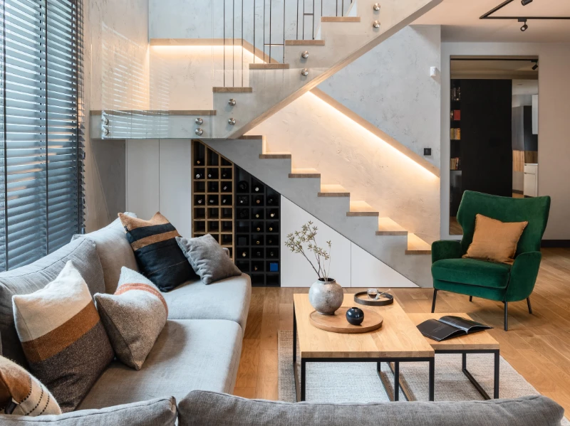 reformas-integrales-en-La-Bonanova-salón-dos-plantas