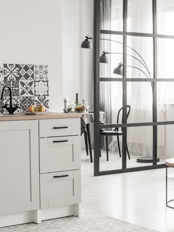 reforma integral Sant Andreu, La Sagrera, cocina y comedor. Barcelona, Grupo AyM