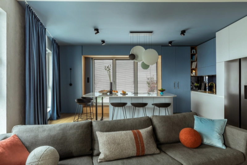 reforma integral en Poble Sec cocina salón abiertos